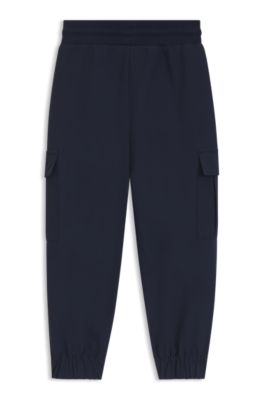 Kids' sweatpants with cargo pockets, Dark Blue