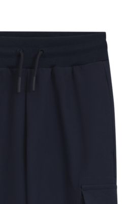 Kids' sweatpants with cargo pockets, Dark Blue