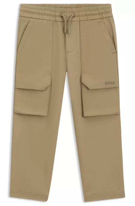 Kids' cargo pants in stretch cotton