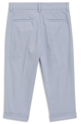 Pantalones de traje para ni&ntilde;os en tejido el&aacute;stico, Azul