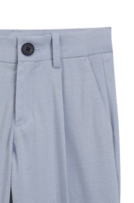 Pantalones de traje para ni&ntilde;os en tejido el&aacute;stico, Azul
