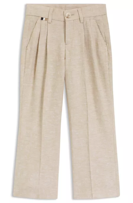 Kids' suit pants in a linen blend