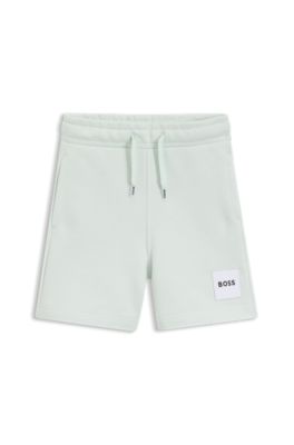 Shorts para ni&ntilde;os de forro polar con etiqueta con logo, Cal