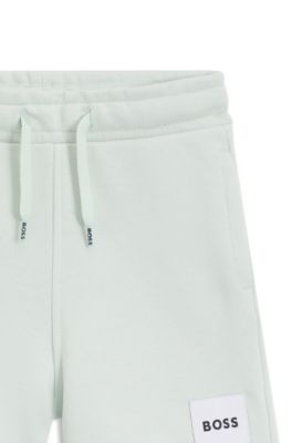 Shorts para ni&ntilde;os de forro polar con etiqueta con logo, Cal