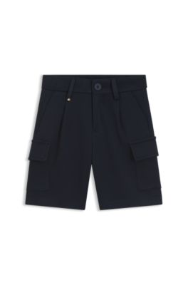Shorts para ni&ntilde;os con bolsillos estilo cargo, Azul oscuro