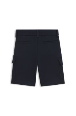 Shorts para ni&ntilde;os con bolsillos estilo cargo, Azul oscuro