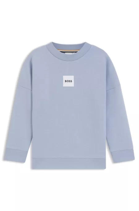 Kids' fleece sweatshirt with logo label