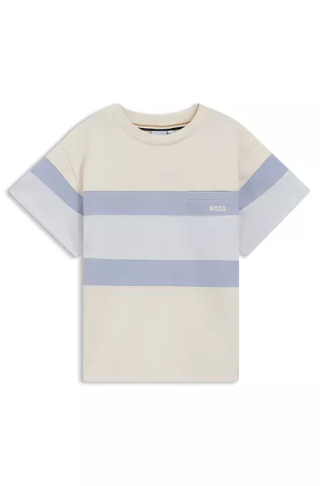 Kids' loose-fit T-shirt with color-block stripes