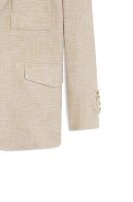 Kids' linen-blend suit jacket, Beige
