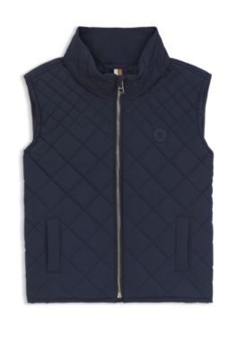 Chaleco acolchado para ni&ntilde;os con monograma Double&nbsp;B, Azul oscuro