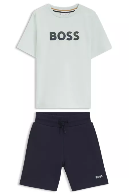 Kids' T-shirt and shorts set with logo details