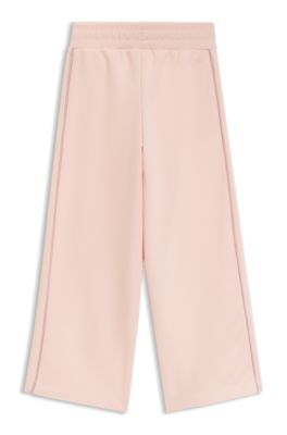 Pantalones de ch&aacute;ndal para ni&ntilde;os con placa con logo, Rosa claro