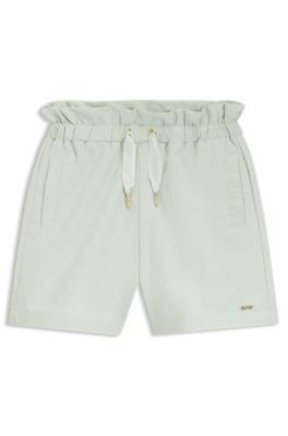 Shorts para ni&ntilde;os en tejido arrugado con cintura estilo paperbag, Cal