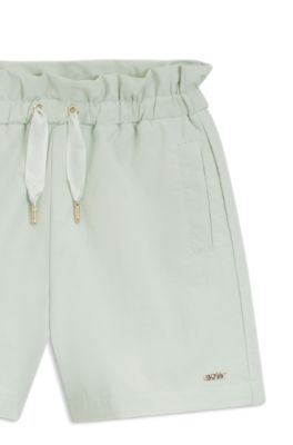 Shorts para ni&ntilde;os en tejido arrugado con cintura estilo paperbag, Cal