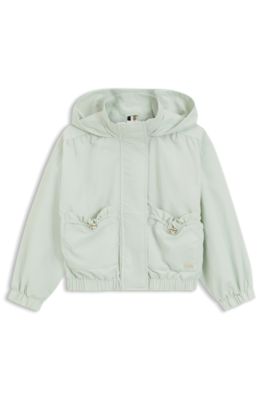 Chaqueta para ni&ntilde;os con capucha en tejido arrugado, Cal