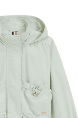 Chaqueta para ni&ntilde;os con capucha en tejido arrugado, Cal