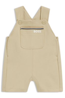 Peto para beb&eacute; en algod&oacute;n con logo estampado, Beige