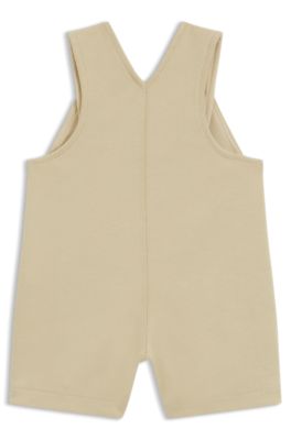 Peto para beb&eacute; en algod&oacute;n con logo estampado, Beige