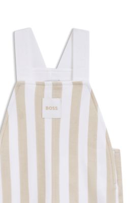 Conjunto de peto y camiseta para beb&eacute;s en caja de regalo, Beige