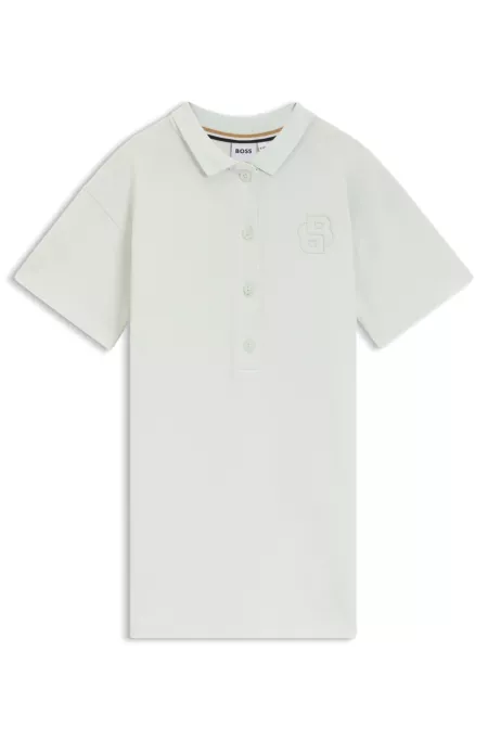 Kids' polo dress in stretch-cotton piqué