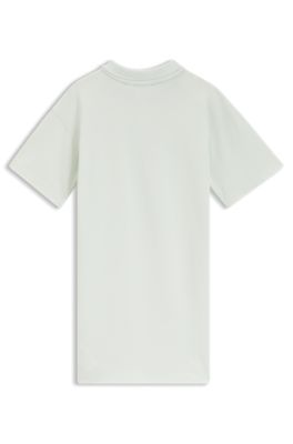 Kids' polo dress in stretch-cotton piqu&eacute;, Light Green