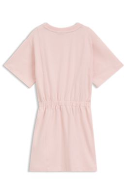 Vestido para ni&ntilde;as de algod&oacute;n el&aacute;stico con monograma Double&nbsp;B, Rosa claro