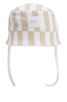 Gorro de pescador reversible para beb&eacute;s en algod&oacute;n, Beige