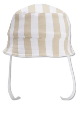 Gorro de pescador reversible para beb&eacute;s en algod&oacute;n, Beige