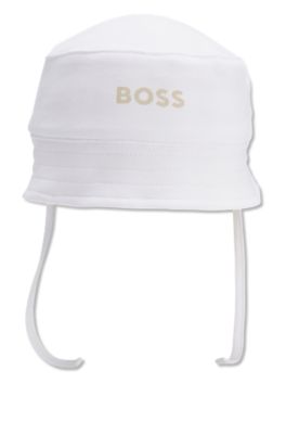 Gorro de pescador reversible para beb&eacute;s en algod&oacute;n, Beige