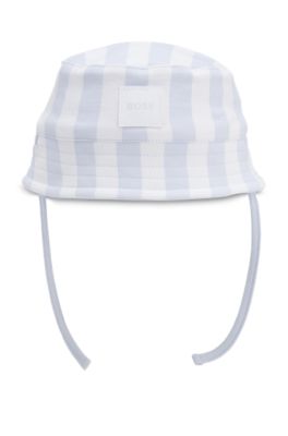 Gorro de pescador reversible para beb&eacute;s en algod&oacute;n, Celeste