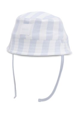 Gorro de pescador reversible para beb&eacute;s en algod&oacute;n, Celeste