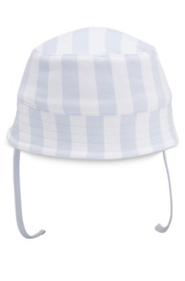 Gorro de pescador reversible para beb&eacute;s en algod&oacute;n, Celeste