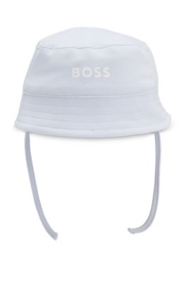 Gorro de pescador reversible para beb&eacute;s en algod&oacute;n, Celeste