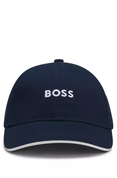 Kids' cotton-twill cap with embroidered logo