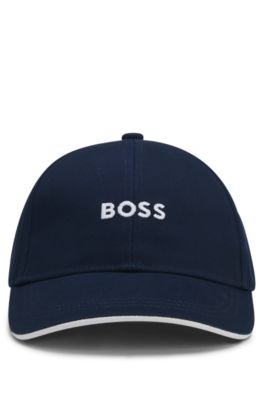 Kids' cotton-twill cap with embroidered logo, Dark Blue