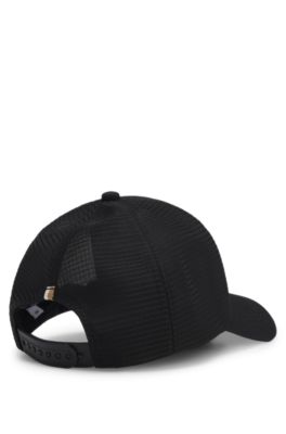 Kids' cap in canvas and ripstop fabric, Black