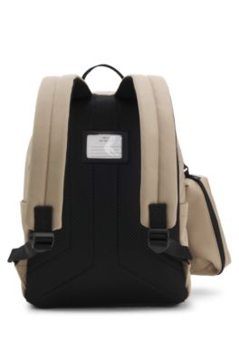 Kids' logo backpack and matching pencil case, Brown