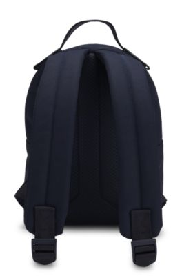 Kids' canvas backpack with logo print, Dark Blue