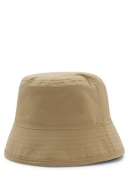 Gorro reversible estilo pescador para ni&ntilde;os con detalles de logo, Marr&oacute;n