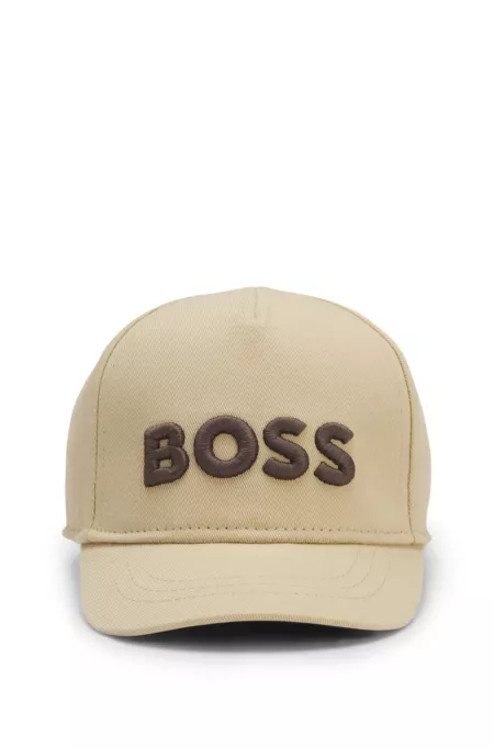 Kids' cotton-twill cap with embroidered logo