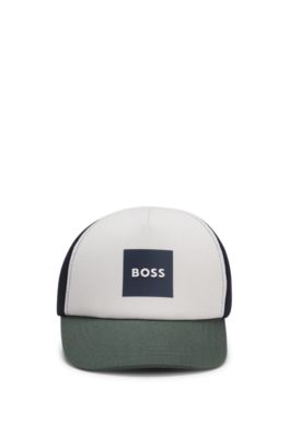 Kids' cotton-twill cap with mesh back, Green