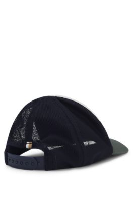 Gorra para ni&ntilde;os en sarga de algod&oacute;n con malla en la nuca, Verde
