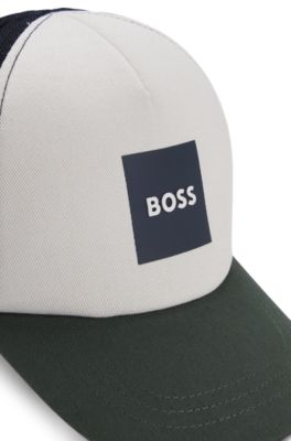 Gorra para ni&ntilde;os en sarga de algod&oacute;n con malla en la nuca, Verde