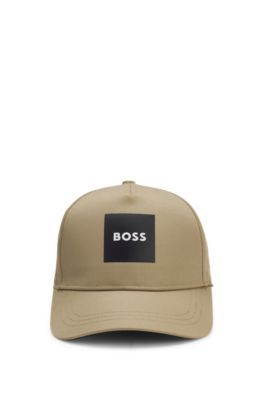 Kids' twill cap with logo print, Brown