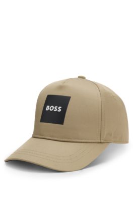 Kids' twill cap with logo print, Brown