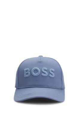 Kids' cotton-twill cap with embroidered logo, Blue