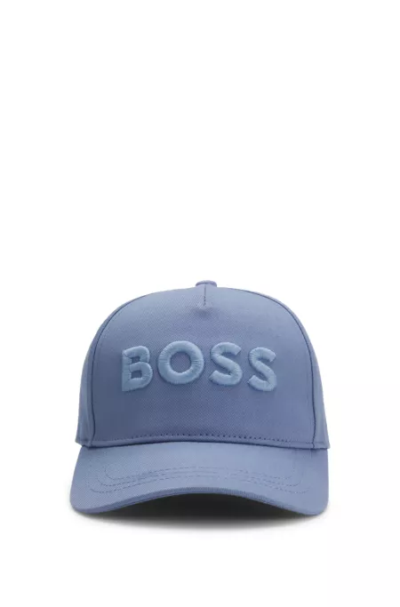 Kids' cotton-twill cap with embroidered logo