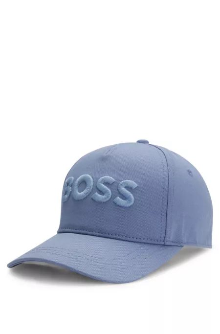 Kids' cotton-twill cap with embroidered logo
