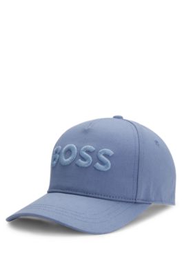 Kids' cotton-twill cap with embroidered logo, Blue