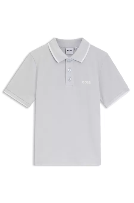Kids' cotton piqué polo shirt